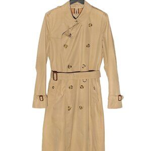 Burberry Beige The Kensington Double Breasted Long Trench Coat